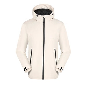 Vestes de randonnée imperméable avec doublure hivernale unisexe "LNGXO - Winter warm" - Blanc / M | Planète Rando