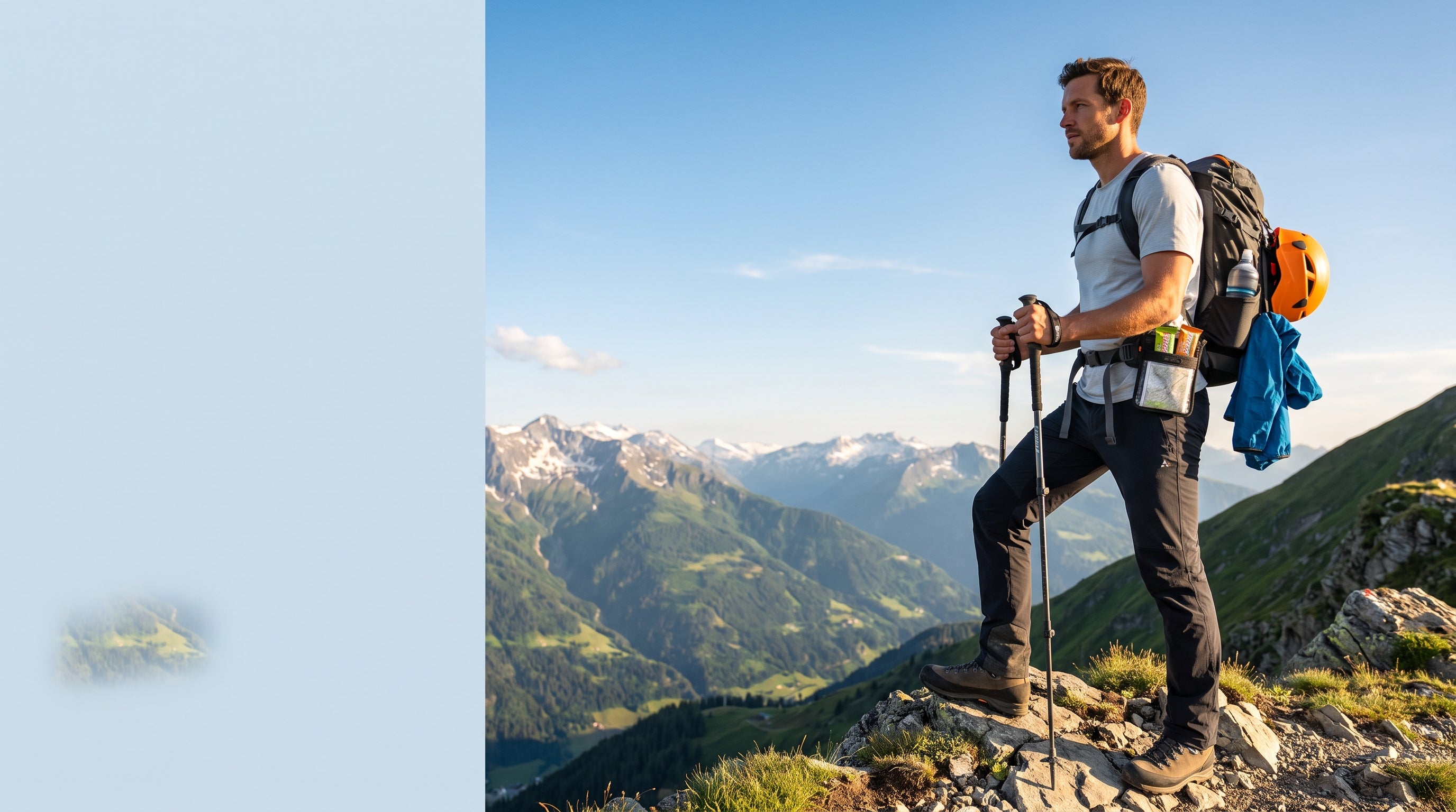 Randonnée d'été : équipement outdoor du grimpeur athlétique Planète Rando