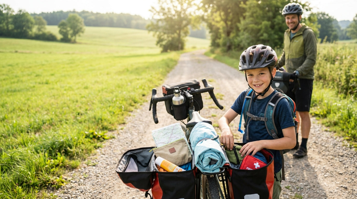 Sac à dos enfant vs sacoches : bikepacking d’été serein Planète Rando