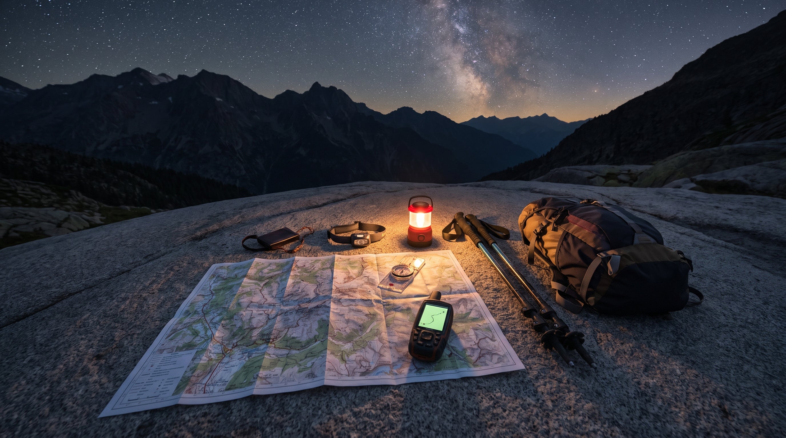 Carte papier vs GPS pour une randonnée nocturne bien préparée