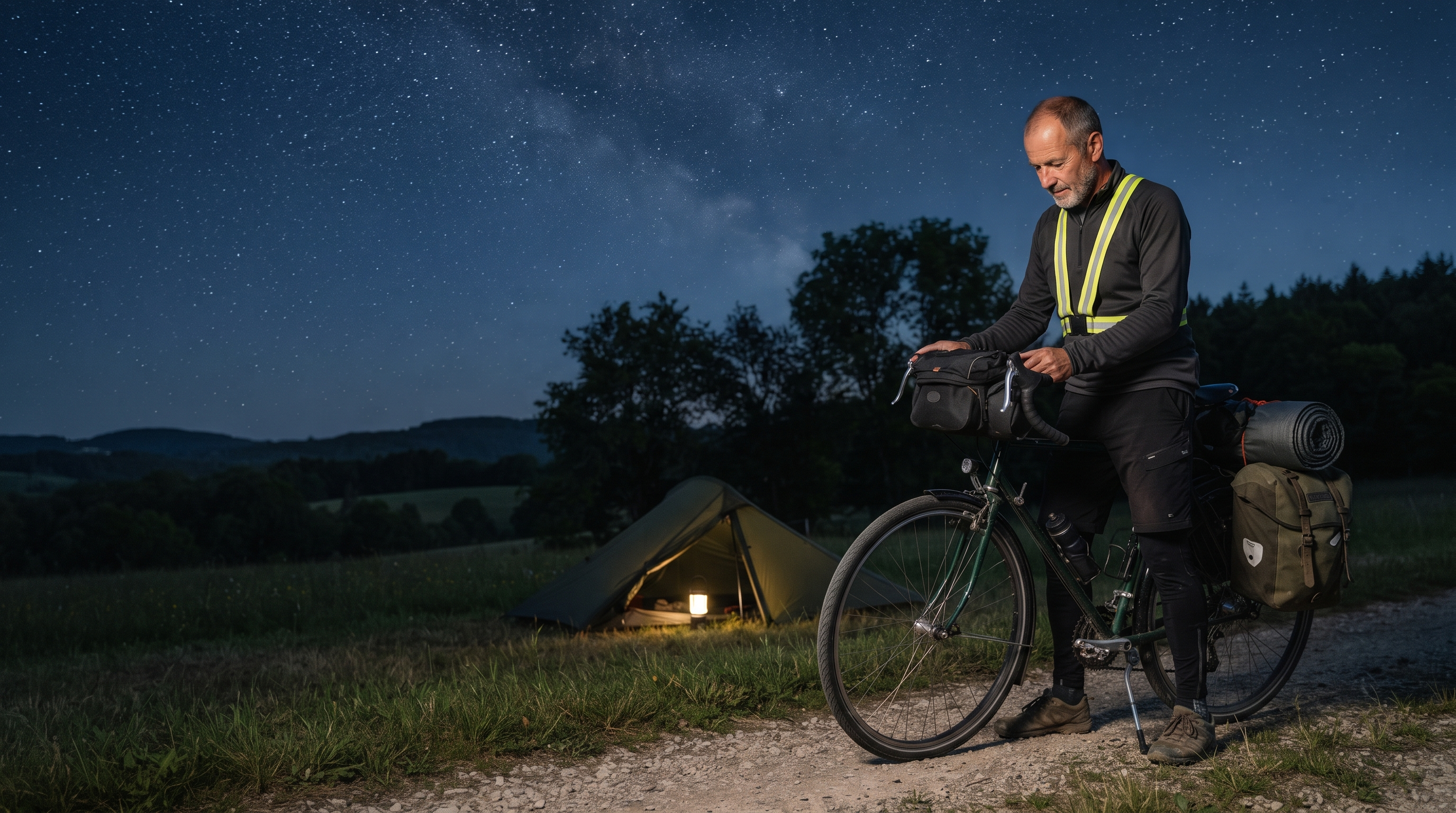 Nuit sous les étoiles : cyclotourisme pour voyageur expérimenté