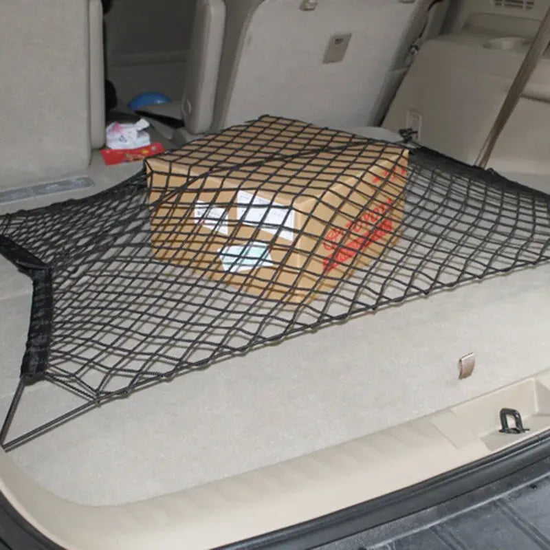 Filet de rangement pour coffre / plafond en nylon élastique "Carshan - trunk net" CARSHAN