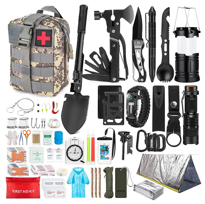 Kit de survie / trousse premiers secours avec pochette Molle "Planete Rando - Survival Pro Kit"