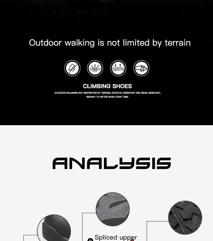 Les bottines tactiques 100% imperméables Humtto - HT-240760A pour homme, marron et noires, avec semelle robuste, tige en mesh et suède, et fermeture à lacets, sont idéales pour ceux recherchant des chaussures imperméables.