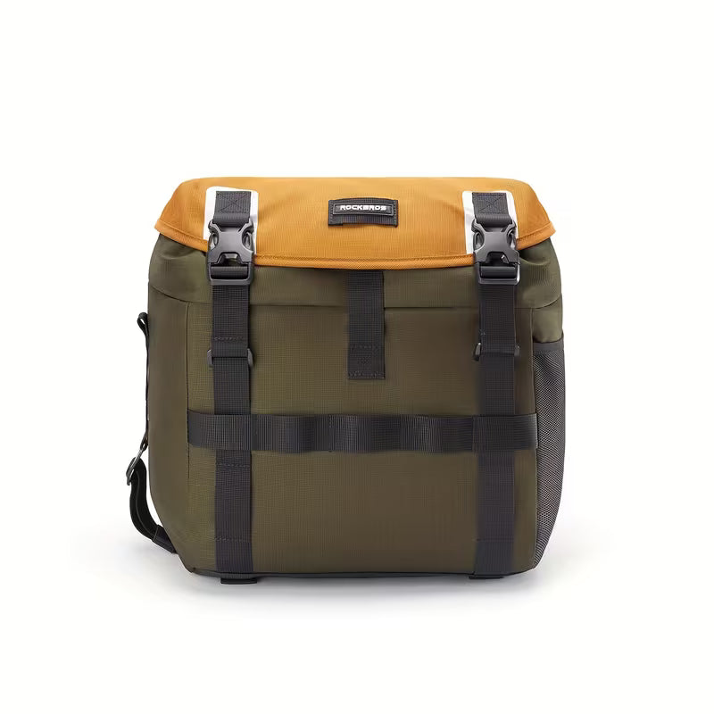 Sacoche avant imperméable ROCKBROS 30110097001, extensible de 13 à 24 L, pratique et élégante, pour le vélo en ville et les sorties en plein air.