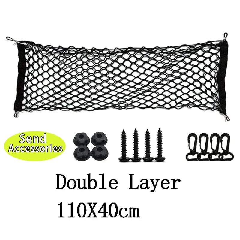 Filet de rangement pour coffre / plafond en nylon élastique "Carshan - trunk net" CARSHAN