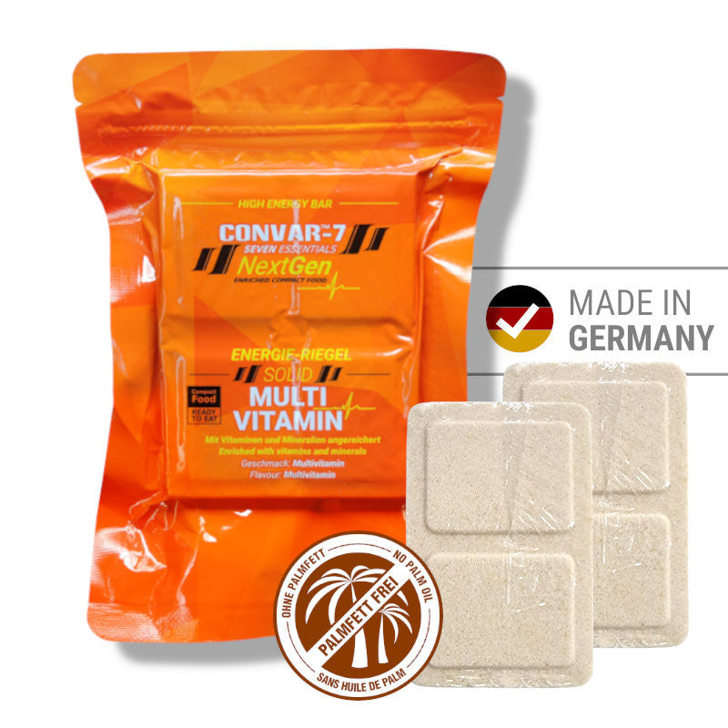 Barre énergétique d'urgence 526 kcal longue conservation NextGen 120g "CONVAR-7 - Multi-Vitamines"