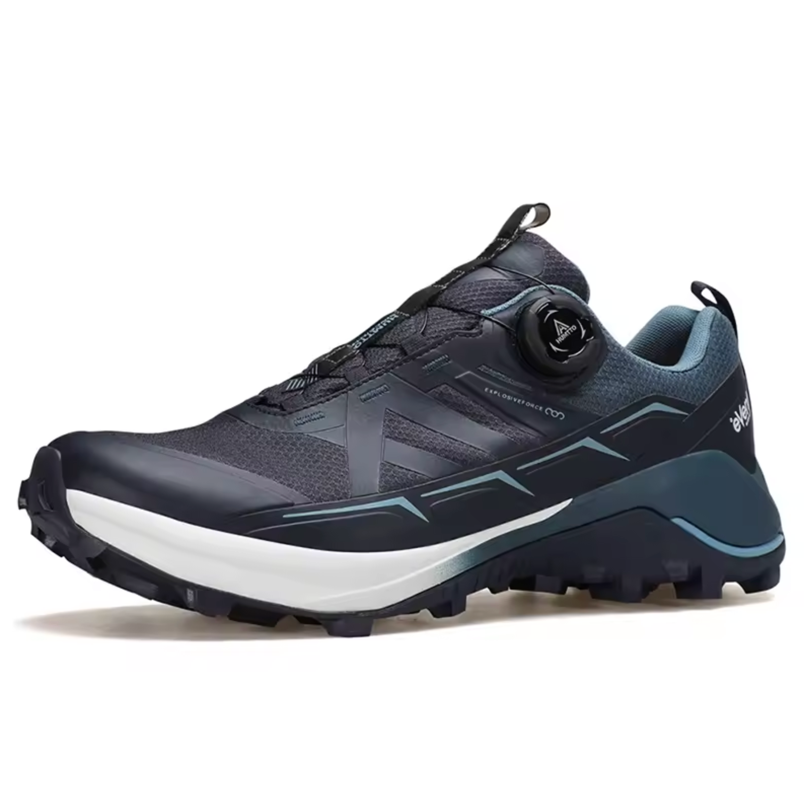 Les chaussures de trail Humtto RKT Explosive Force pour homme sont dotées de la technologie eVent® Dynamic Waterproof, de semelles robustes et d'un système de laçage rapide - des chaussures imperméables homme idéales pour le confort et la performance dans toutes les aventures.