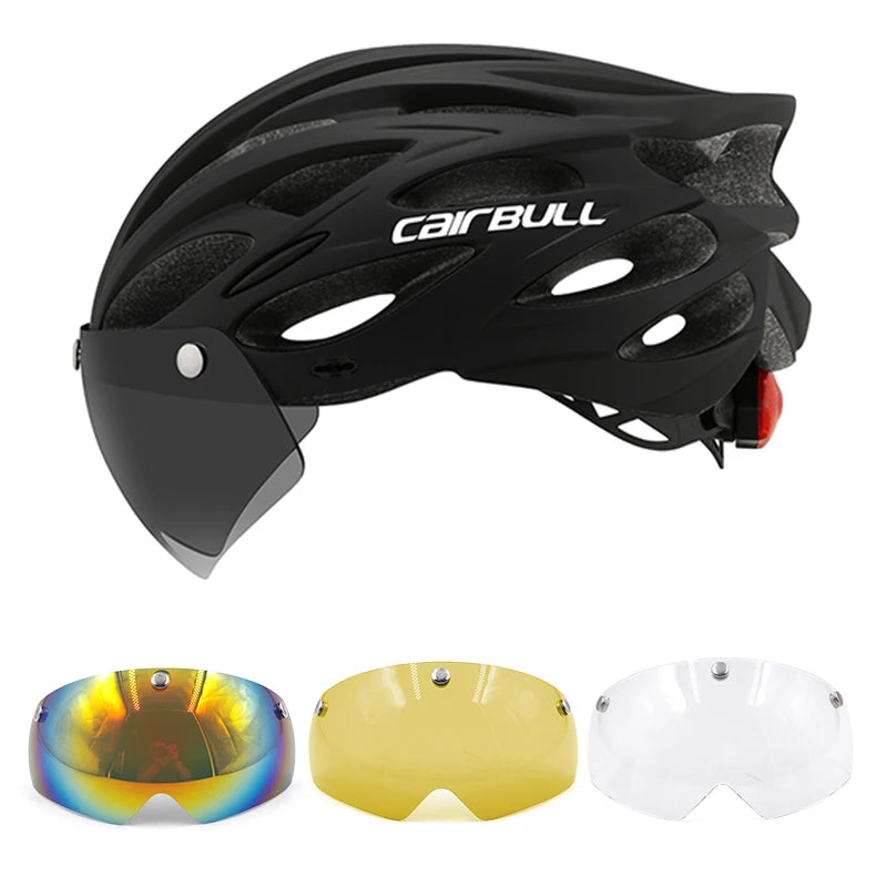 Casque de vélo pour route et VTT avec LED et visière "Cairbull - CB26 ALLROAD" Planète Rando