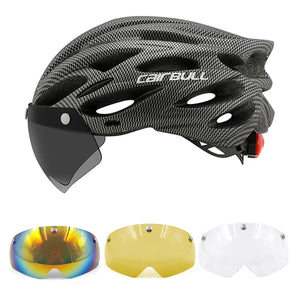 Casque de vélo pour route et VTT avec LED et visière "Cairbull - CB26 ALLROAD" Planète Rando
