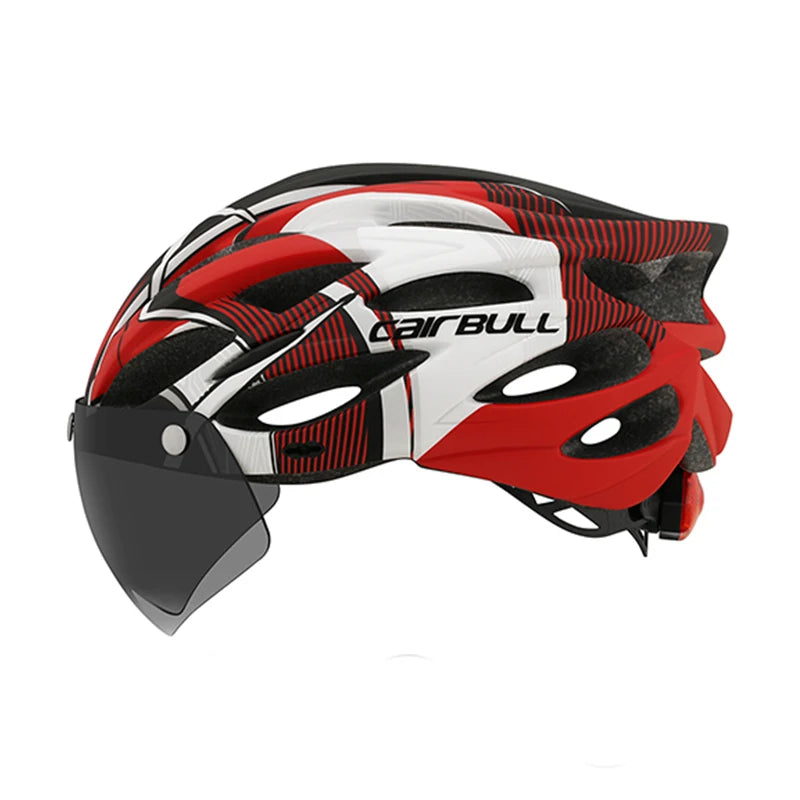 Casque de vélo pour route et VTT avec LED et visière "Cairbull - CB26 ALLROAD"
