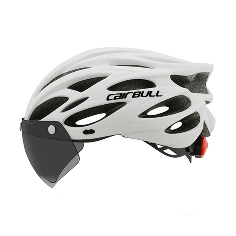 Casque de vélo pour route et VTT avec LED et visière "Cairbull - CB26 ALLROAD"
