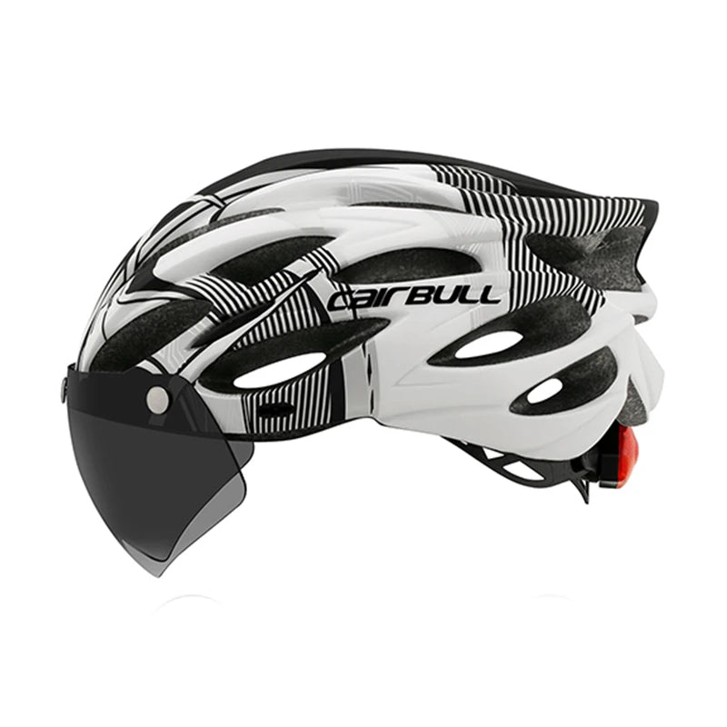 Casque de vélo pour route et VTT avec LED et visière "Cairbull - CB26 ALLROAD"