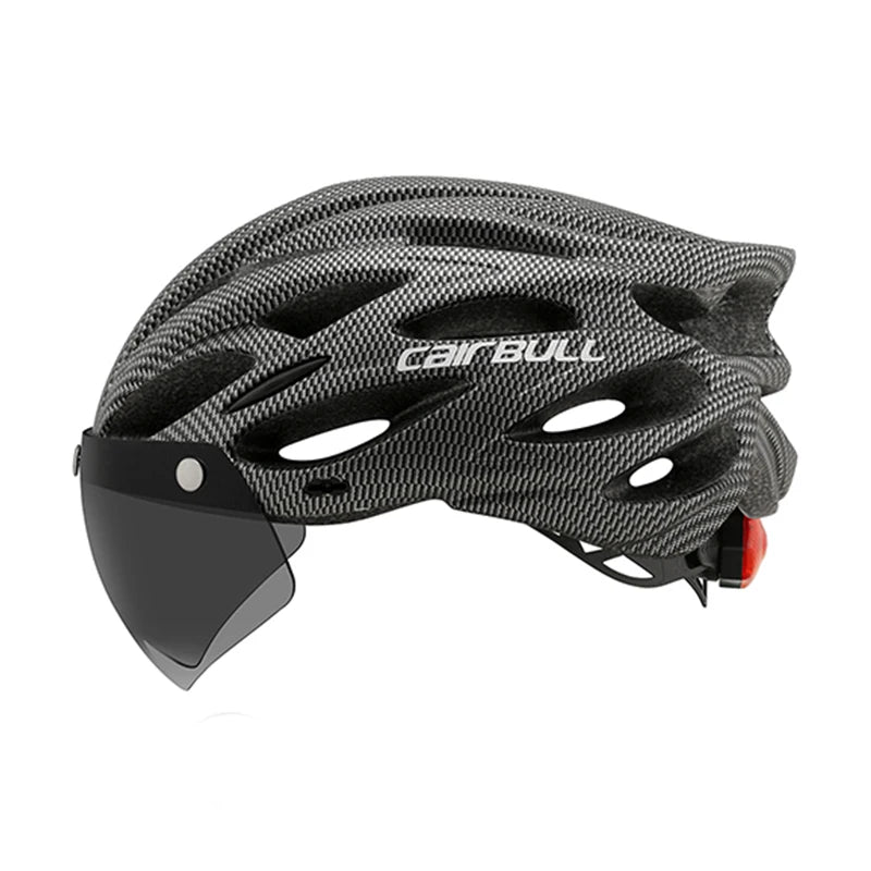 Casque de vélo pour route et VTT avec LED et visière "Cairbull - CB26 ALLROAD"
