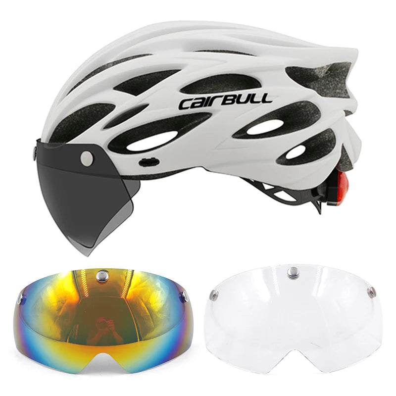 Casque de vélo pour route et VTT avec LED et visière "Cairbull - CB26 ALLROAD" Planète Rando