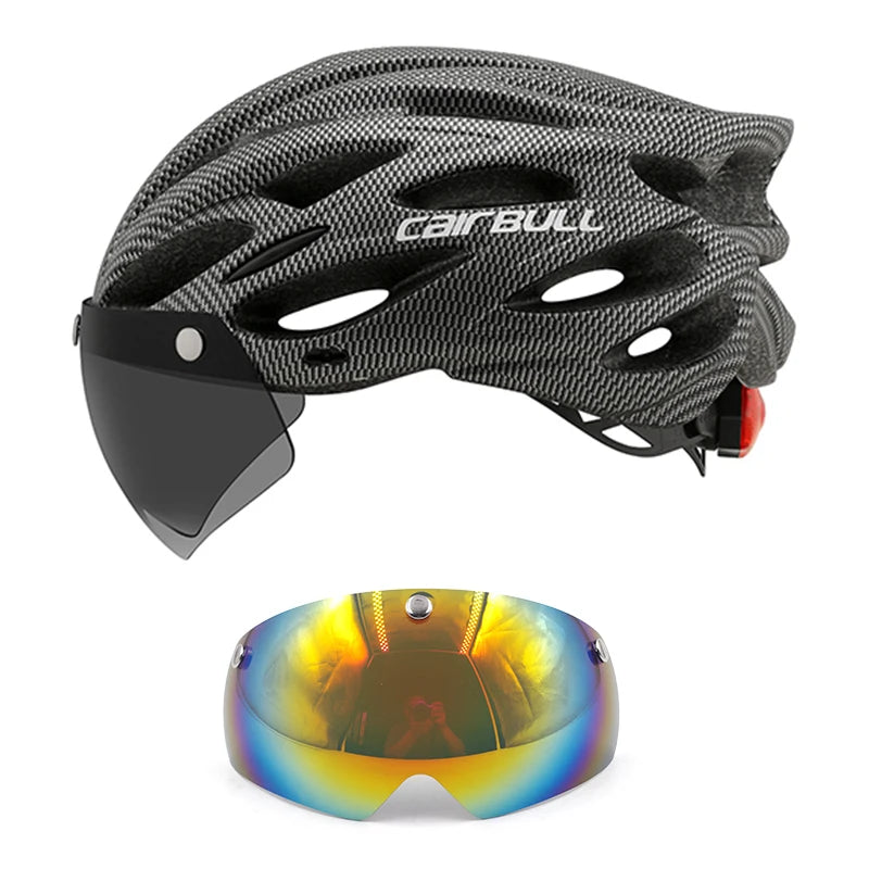 Casque de vélo pour route et VTT avec LED et visière "Cairbull - CB26 ALLROAD" Planète Rando