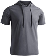 T-shirt à capuche légers en coton pour l'été, manches courtes "TACVASEN - TS300"