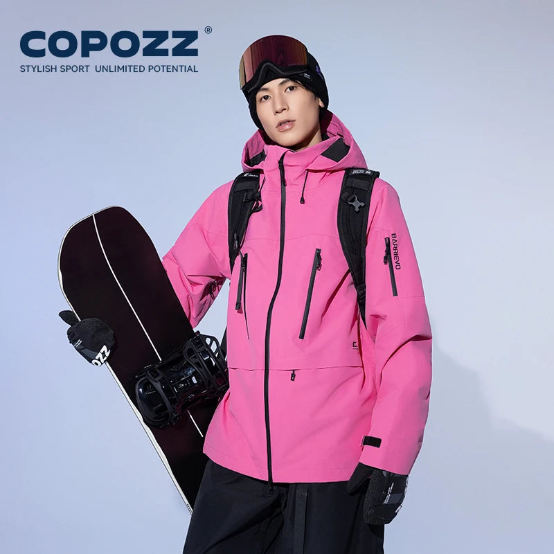 Parka d'hiver / veste de ski imperméables 3 couches avec technologie Teflon EcoElite "COPOZZ - HXF-24304"