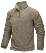 Pull thermique / sweat-shirt polaire à col zippé 1/4 pour homme "TACVASEN - TJ618"