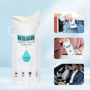 Sacs urinaires jetables de 750 ml, sacs d'urgence pour uriner en extérieur, sacs anti-fuites pour voiture, auto-scellants pour les embouteillonnages Planète Rando
