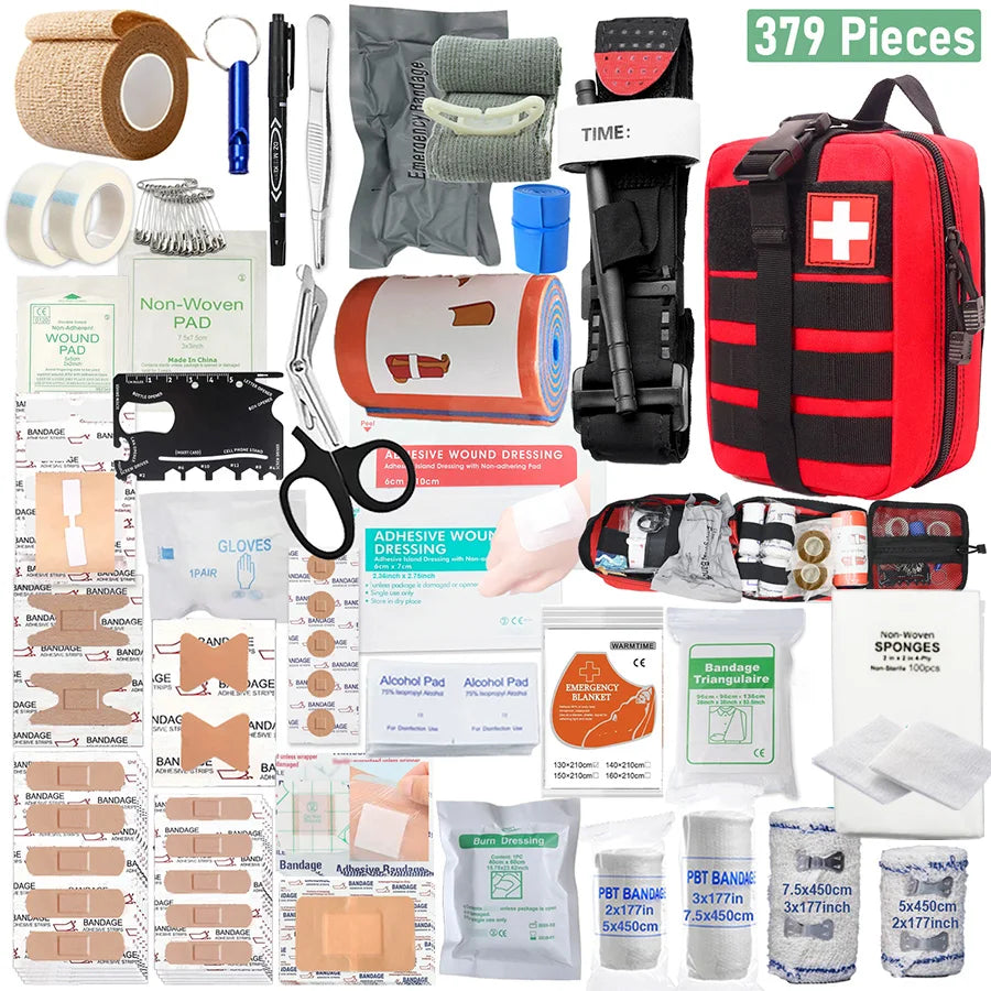 Kit de premiers secours complet 379 pièces "Sanke Rescue - Medical Ultra Kit 380"