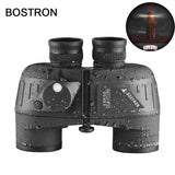 Jumelles 10x50 télescope militaire marin adultes étanche avec télémètre boussole BAK4 prisme HD observation des oiseaux pour la chasse Bostron