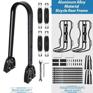 Porte bagage sur fixation arrière en alliage d'aluminium pour VTT / Gravel "Newboler - HOL005 series" Planète Rando