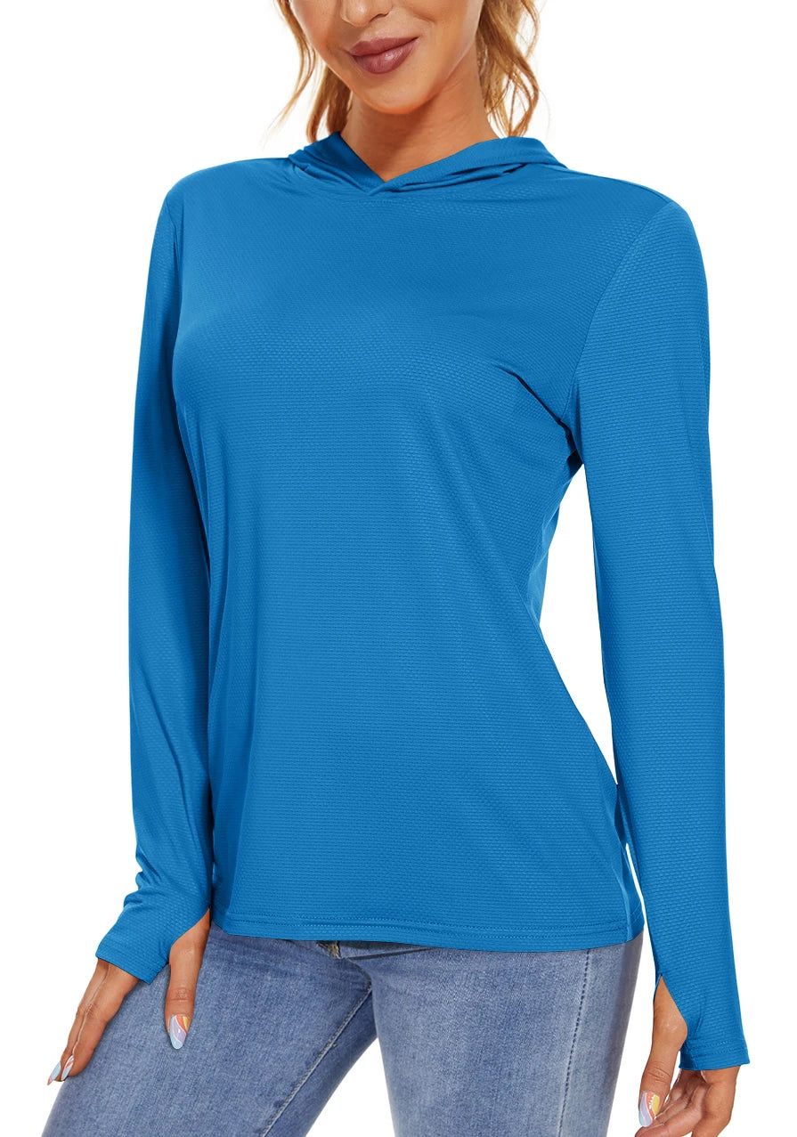 T-shirt à capuche avec protection UV/solaire UPF 50+ "TACVASEN - TS251"