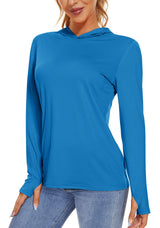 T-shirt à capuche avec protection UV/solaire UPF 50+ "TACVASEN - TS251"