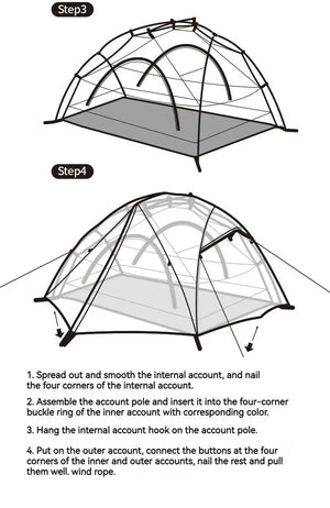 Tente de camping / bivouac en nylon siliconé 20D double-parois pour 2 personnes "Naturehike - Star River 2" Naturehike