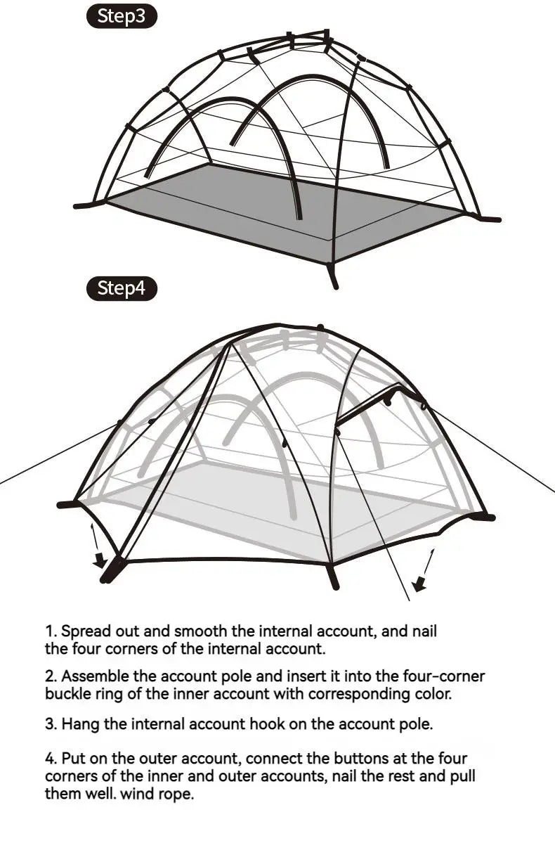 Tente de camping / bivouac en nylon siliconé 20D double-parois pour 2 personnes "Naturehike - Star River 2" Naturehike