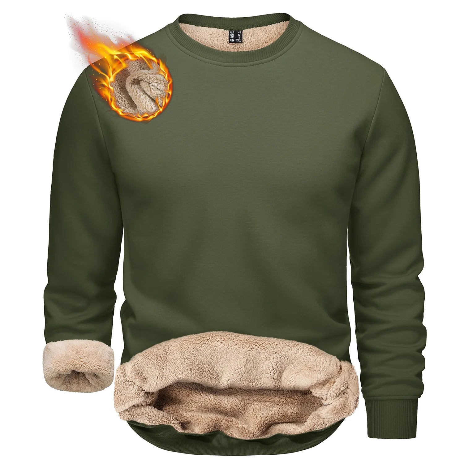 T-shirt polaire / sweat-shirt d'hiver à col rond pour homme "TACVASEN - TJ558D-2"