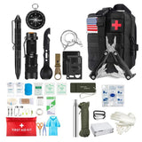 Kit de survie / trousse premiers secours avec pochette Molle "Sanke Rescue - Edc survival kit"