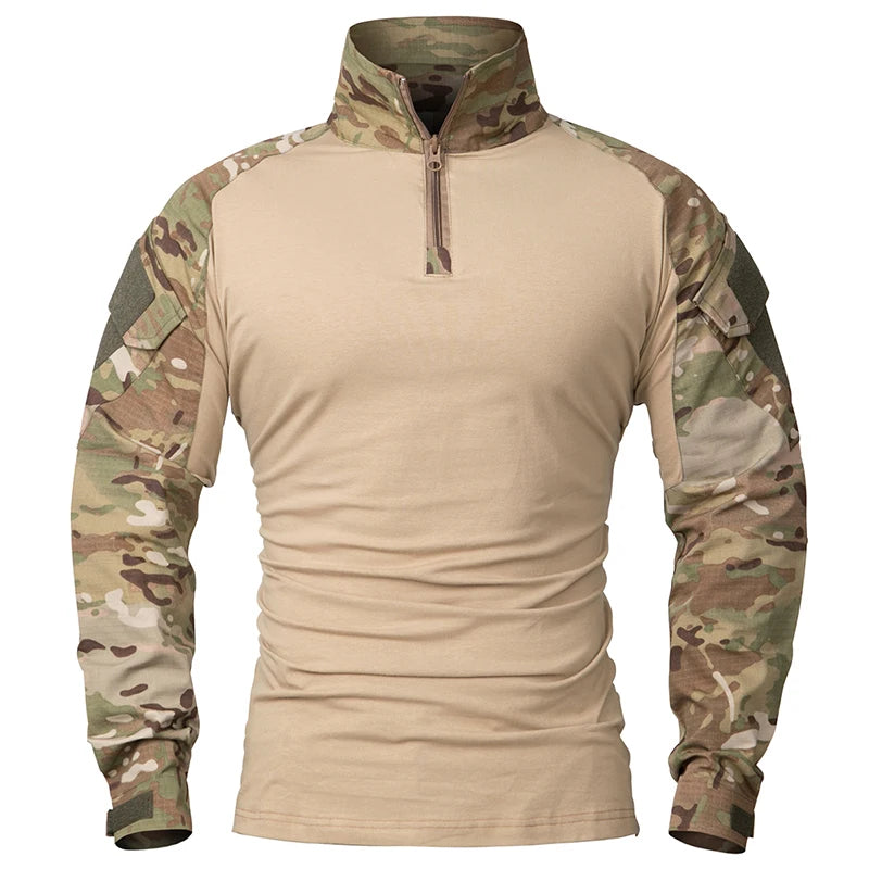 Chemise de combat à manches longues en coton ripstop pour homme "TACVASEN - LSTS139"