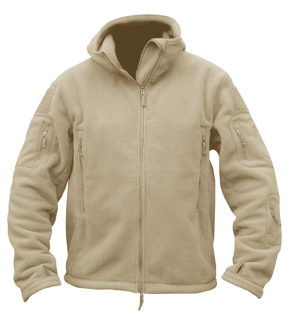 Softshell / polaire à capuche tactique et imperméable pour homme "TACVASEN - TJ004"