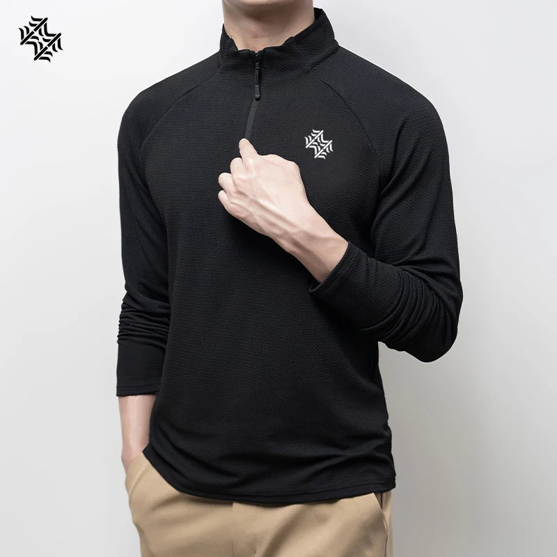 Sweat-shirt / t-shirt à manches longues en micro-polaire et respirant pour homme "SBWL - 8865"