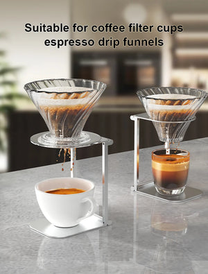 Support DENOKIN pliable en alliage daluminium pour machine à expresso portable, accessoire idéal pour le café en plein air.