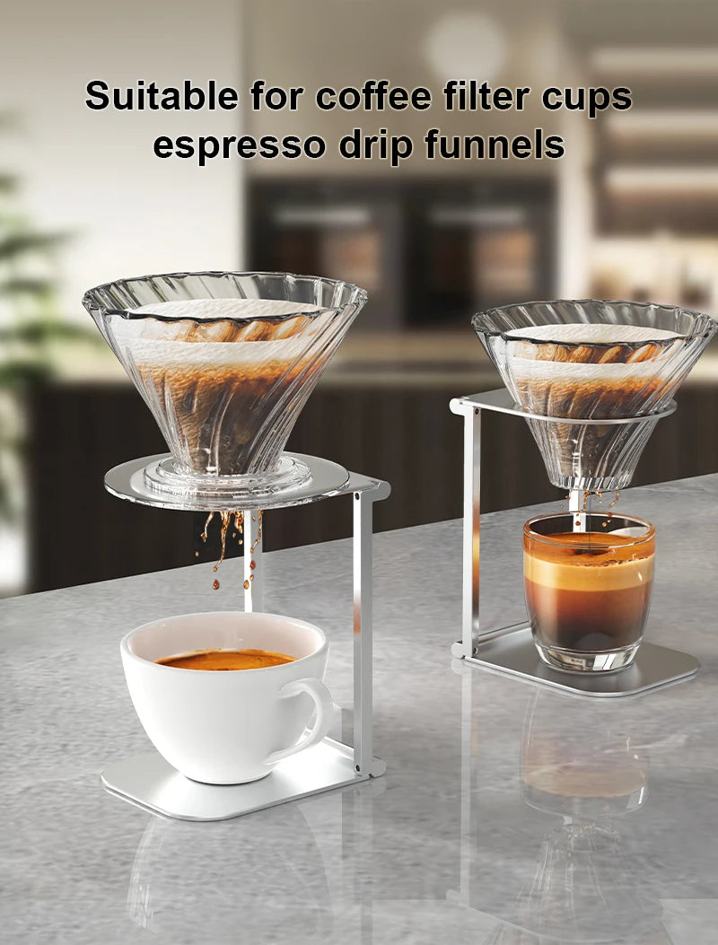 Support DENOKIN pliable en alliage daluminium pour machine à expresso portable, accessoire idéal pour le café en plein air.