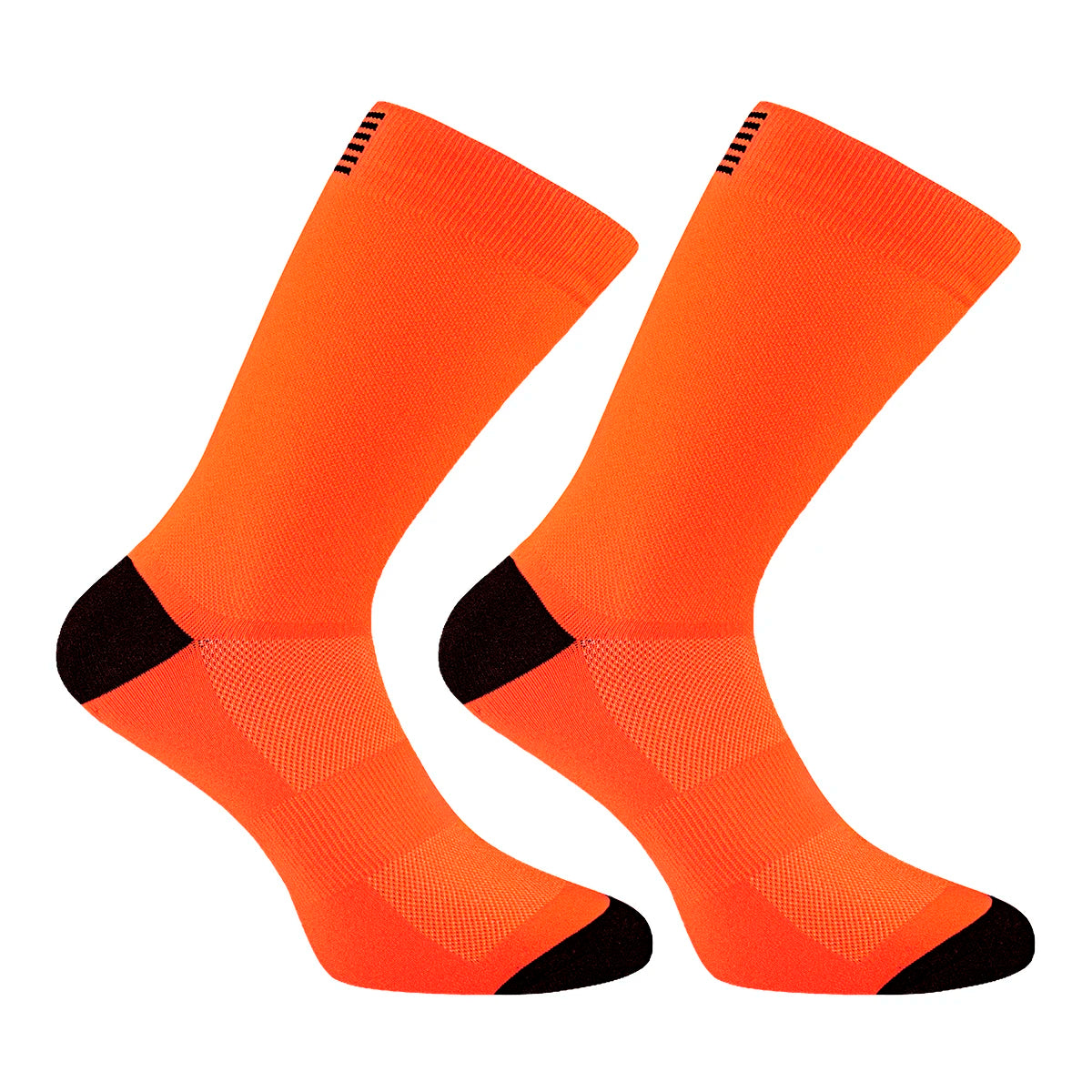 Trois paires de chaussettes de cyclisme pour hommes Daven Socks - YD-345, longueur ras du cou, en blanc, jaune néon avec accents noirs, et noir sont présentées côte à côte sur un fond blanc.
