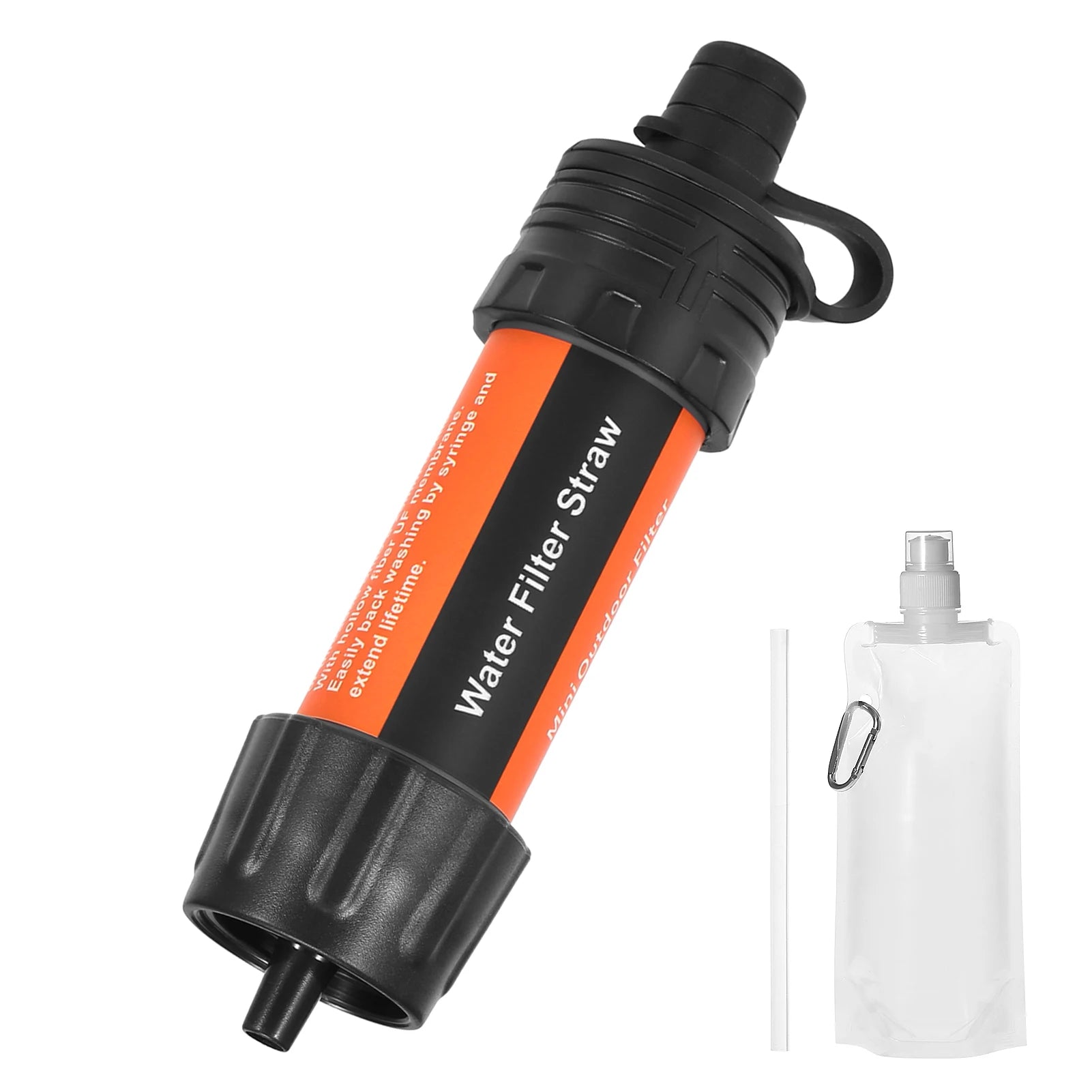Filtre à eau extérieur, paille à boire, purificateur d'eau d'urgence, système de Filtration d'eau à ventouse, voyage Camping randonnée outils de survie Outdoor Survival