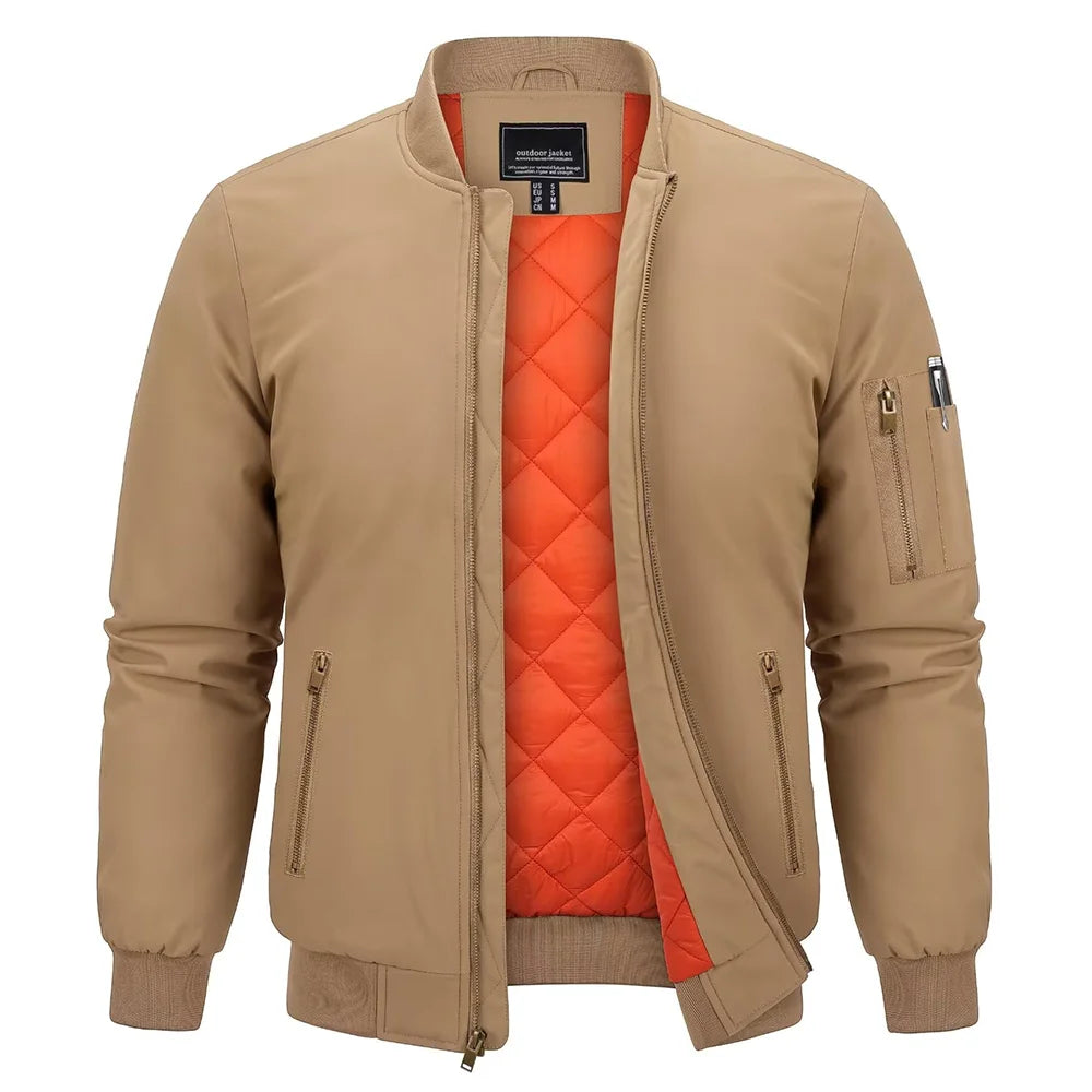 Parka hiver / veste bomber matelassée avec doublure polaire résistante à la pluie "TACVASEN - TJ368"