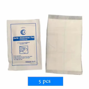 2/5/10 pièces de coussinets abdominaux ABD 5x9 pouces, accessoires de kits de premiers soins pour voyage en plein air Peel