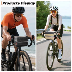 Sac avant de vélo New6L, multifonctionnel, grande capacité, panier de vélo isotherme avec écran tactile, accessoire de vélo multi-poches pour l'extérieur Planète Rando