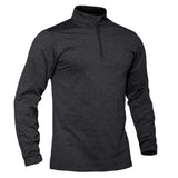 T-shirt thermique / sweat-shirt polaire à fermeture éclair 1/4 et manches longues pour homme "TACVASEN - LSTJ502"