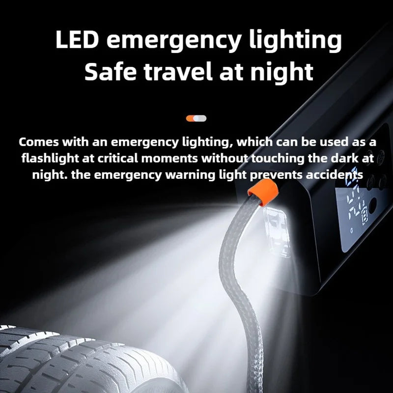 EAFC voiture sans fil pompe à Air compresseur d'air pneu boule gonfleur lumière LED Mini pneu gonfleur électrique pour voiture motos balles Planète Rando