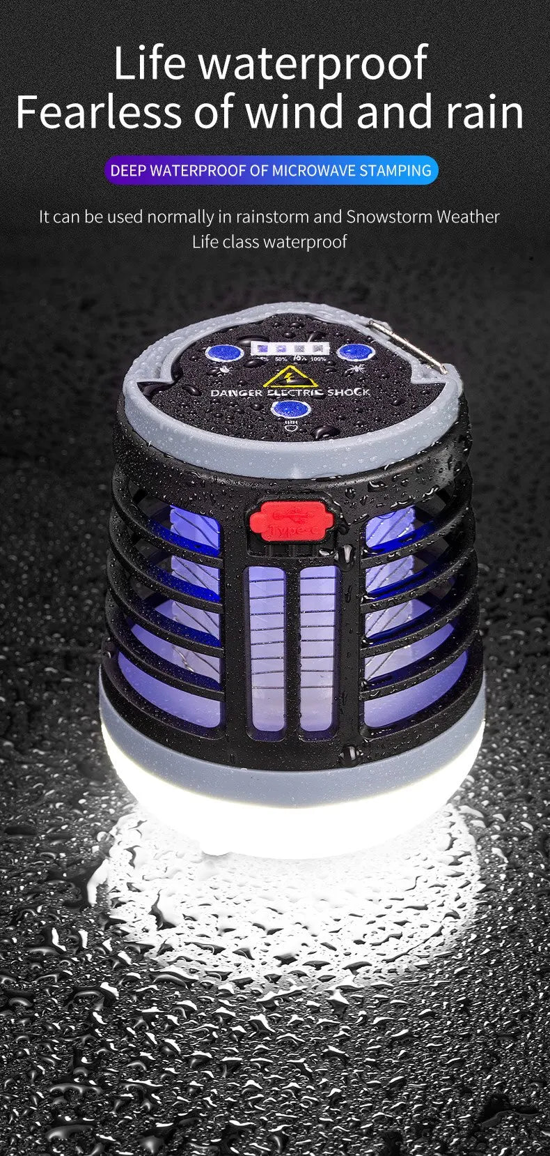 Lampe anti-moustiques d'extérieur, lampe anti-pluie, lumières anti-insectes de jardin, pièges anti-moustiques Planète Rando