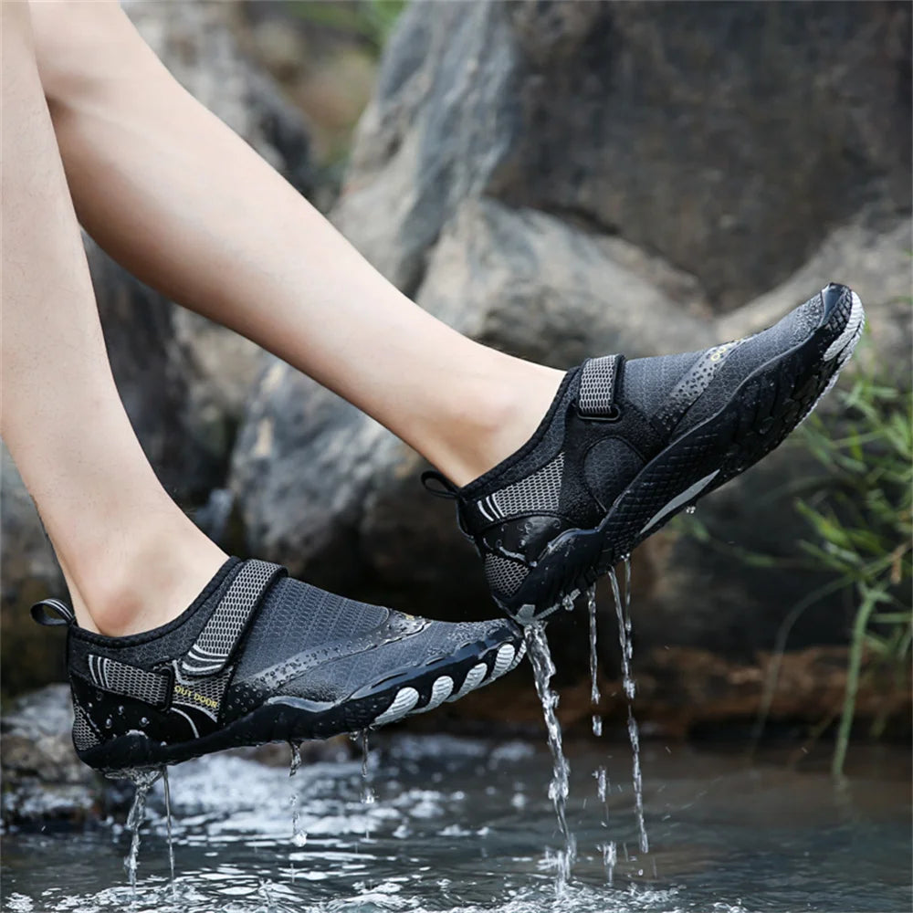 Chaussures d'eau antidérapantes à cinq doigts pour hommes et femmes, baskets légères à séchage rapide, pour pataugeoire en plein air, natation, pieds nus Planète Rando