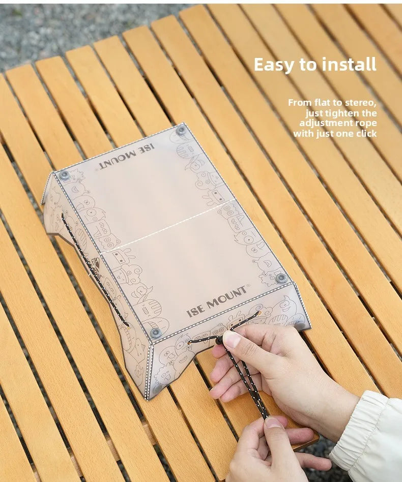 Mini table pliante ultralégère en polypropylène et plateau 97g " Isemount - Folding table pp"