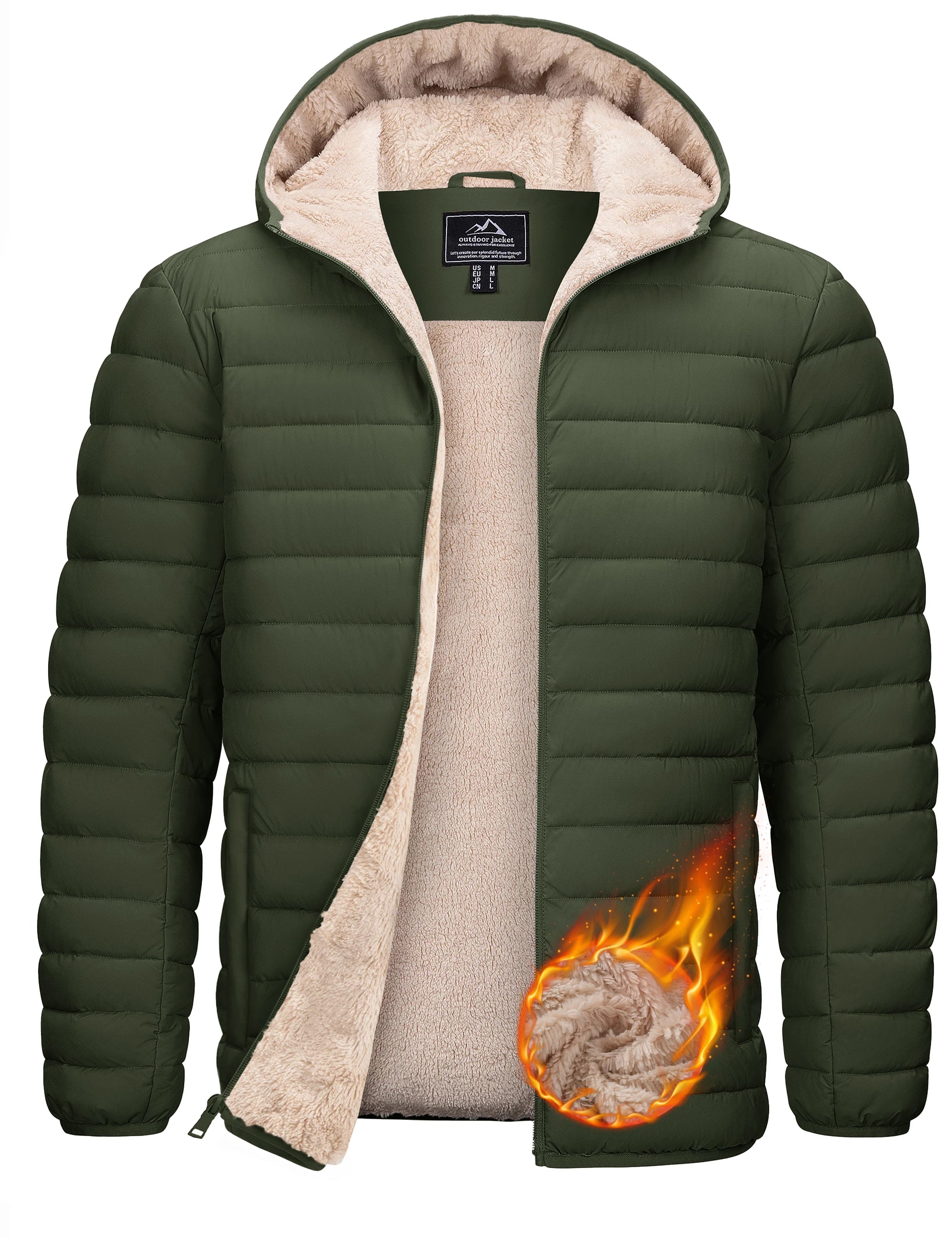 Doudoune isolante doublée sherpa imperméable à capuche "TACVASEN - CTD1"