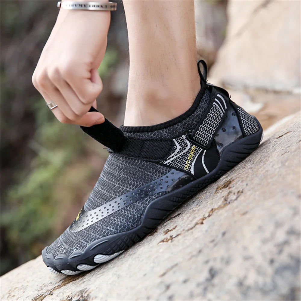 Chaussures d'eau antidérapantes à cinq doigts pour hommes et femmes, baskets légères à séchage rapide, pour pataugeoire en plein air, natation, pieds nus Planète Rando